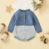 Knitted button romper