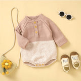 Knitted button romper